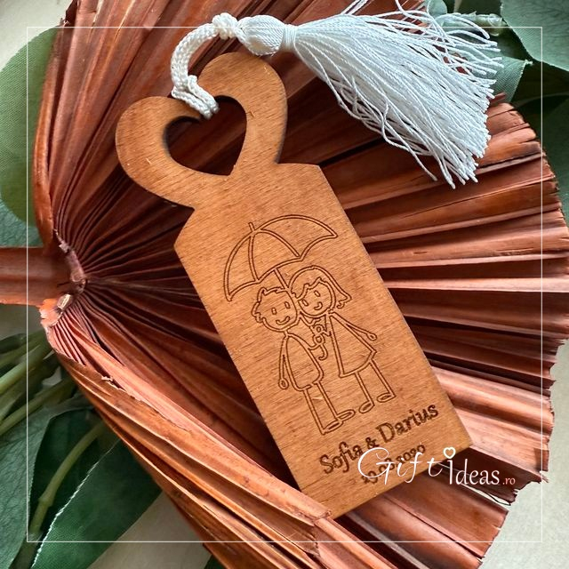 Marturie nuntă personalizata, semn de carte, figurine funny Mire Mireasa [3]