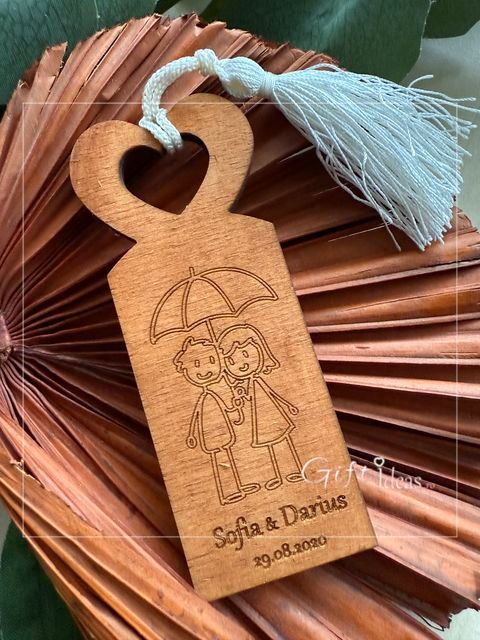 Marturie nuntă personalizata, semn de carte, figurine funny Mire Mireasa [4]