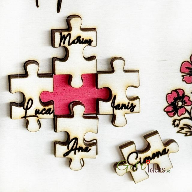 Plachetă puzzle personalizată - cadou pentru Mama [4]