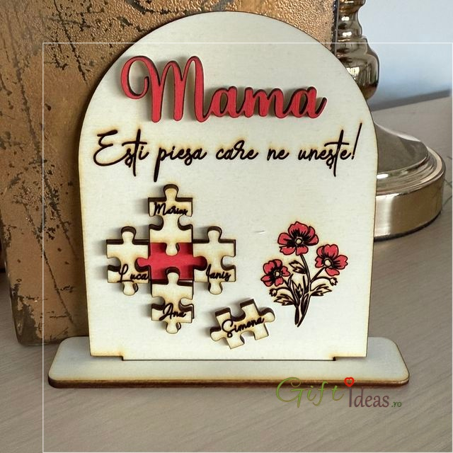 Plachetă puzzle personalizată - cadou pentru Mama [6]