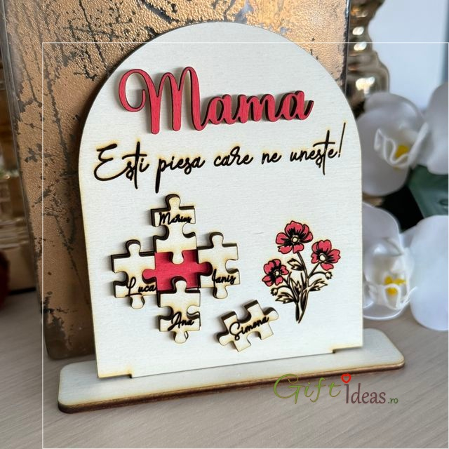 Plachetă puzzle personalizată - cadou pentru Mama [5]