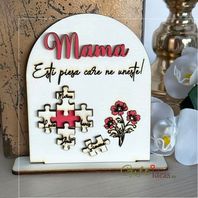 Plachetă puzzle personalizată - cadou pentru Mama [2]