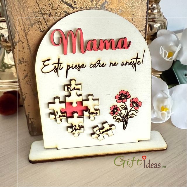 Plachetă puzzle personalizată - cadou pentru Mama [3]