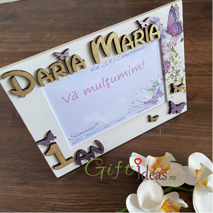 Rama foto personalizata fluturi - Butterfly - cadou, amintiri [3]