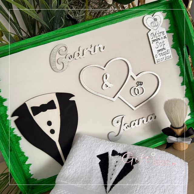 Set mire GROOM personalizat, verde smarald [3]