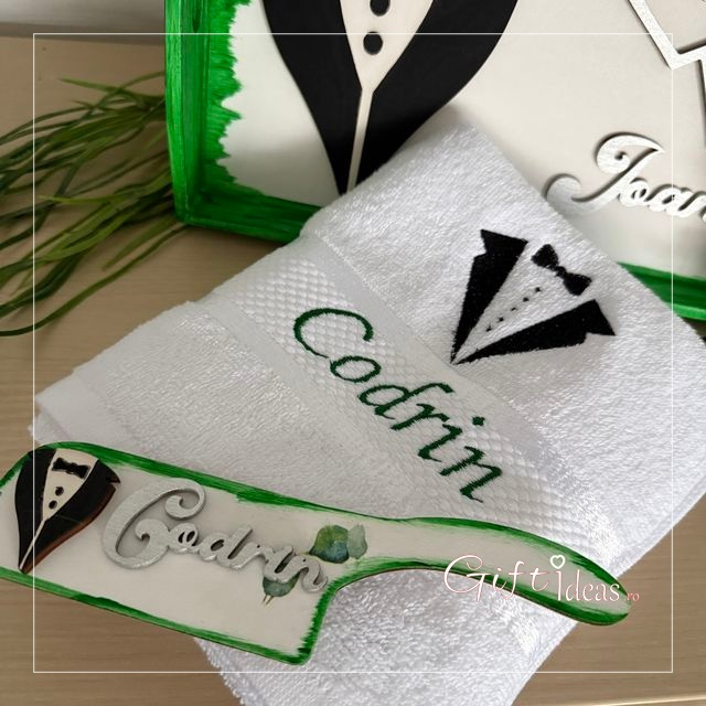 Set mire GROOM personalizat, verde smarald [5]