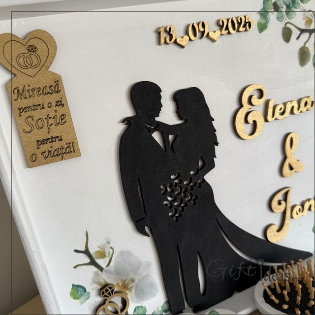 Set mixt personalizat nunta, Mire si Mireasa - Orhidee Delicată [2]