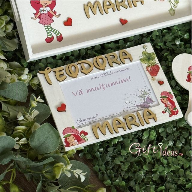 Set moț turtă personalizat – Fetița Căpșunica, Aniversare 1 an [5]