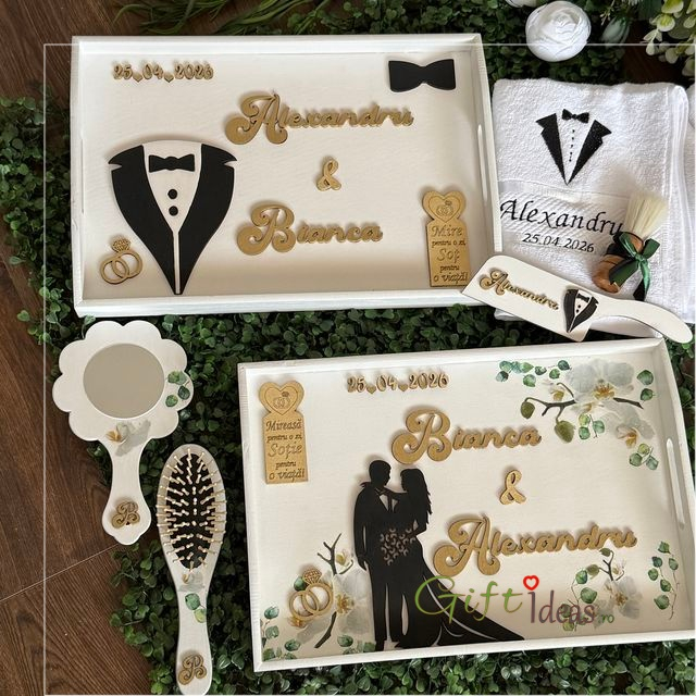 Set nunta personalizat, Mire si Mireasa, Orhidee delicata [6]