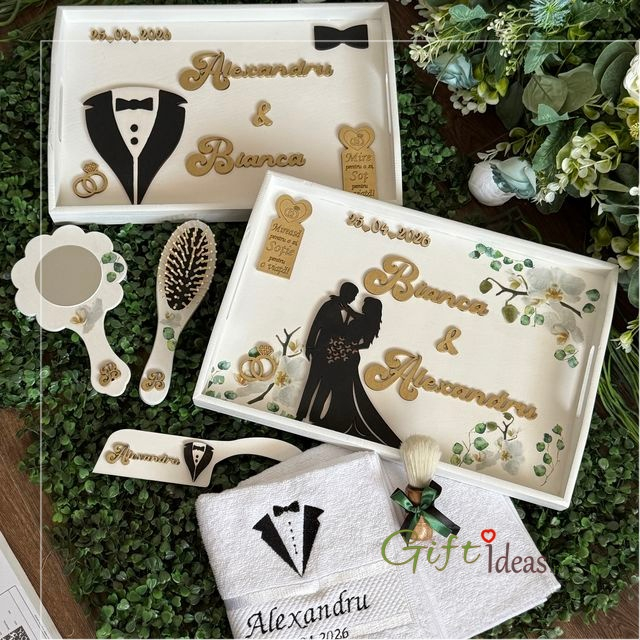 Set nunta personalizat, Mire si Mireasa, Orhidee delicata [3]