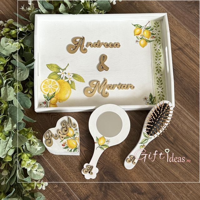 Set Nuntă Personalizat pentru Mireasă tematică Lămâi [5]