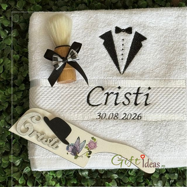 Set personalizat pentru mire, Fluturi si flori [2]