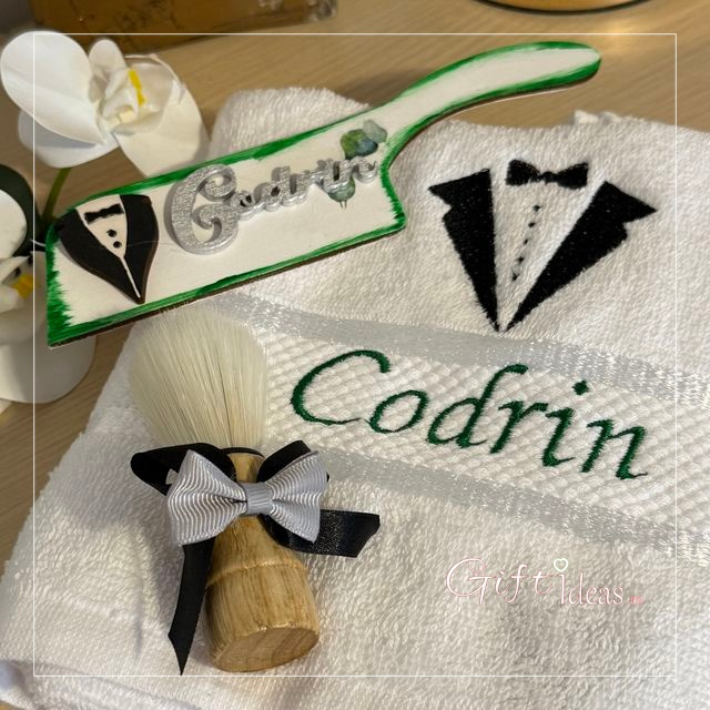 Set personalizat pentru mire, verde smarald [5]