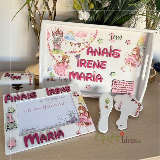 Set turta, tavita, oglinda, perie, cutiuta, rama, Princess [2]