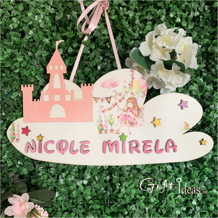 Decoratiune camera, personalizata, Printesa la castel [1]