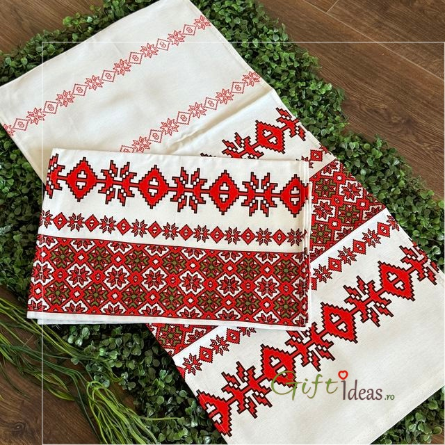 Ștergar tradițional din bumbac – decor pentru nuntă tradițională sau napron masă [4]