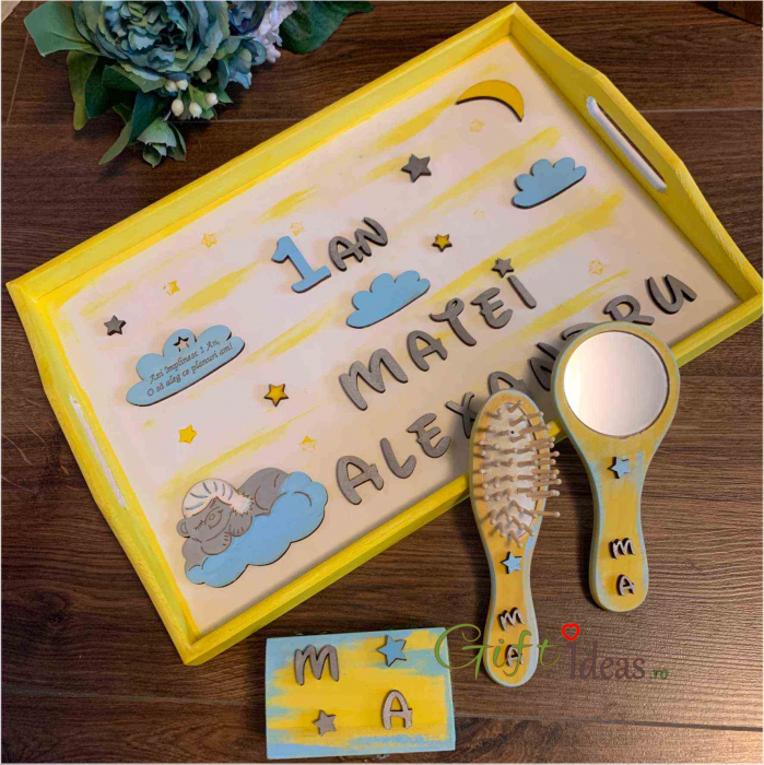 Set tavita, perie, oglinda, cutiuta mot Ursulet somnoros [3]