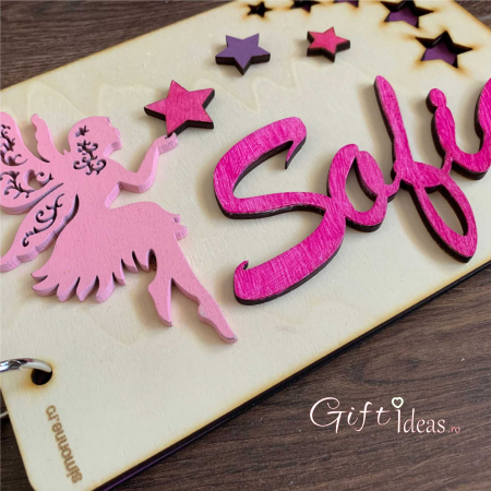 Guest book botez coperti de lemn, Fairy [2]