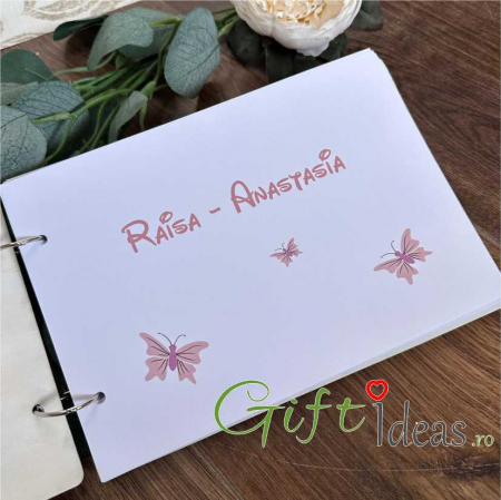 Caiet amintiri guestbook Taramul Zanelor, fluturi si flori [2]