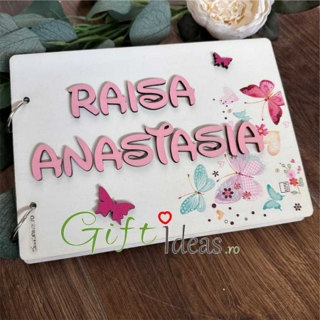Caiet amintiri guestbook Taramul Zanelor, fluturi si flori [1]