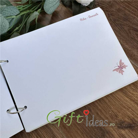 Caiet amintiri guestbook Taramul Zanelor, fluturi si flori [3]