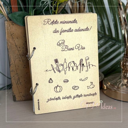 Ziua TATALUI - Caiet de retete auriu, personalizat