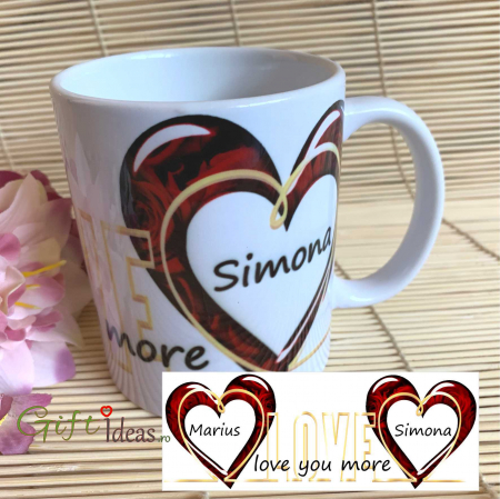 Cana personalizata Love you more [2]