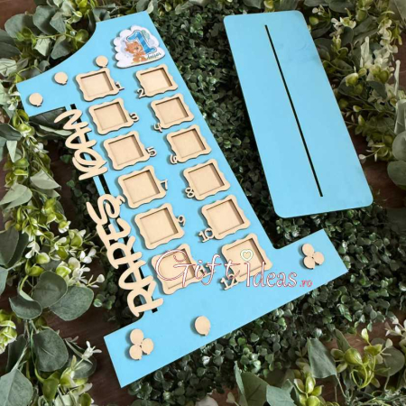 Cifra 1 aniversara cu poze, personalizata nume, Ursuletul cu baloane [5]