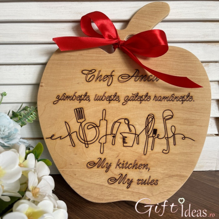 Tocator din lemn, personalizat Chef [1]