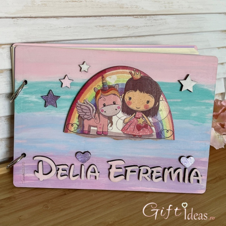 Cadouri BOTEZ - Caiet de amintiri, guestbook, Fetita cu Unicorn