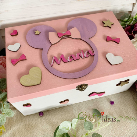 Cufar amintiri trusou botez Minnie Mouse, personalizat [2]