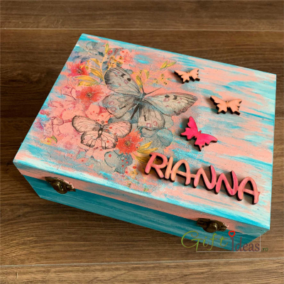 cutie amintiri personalizata cu fluturasi [2]