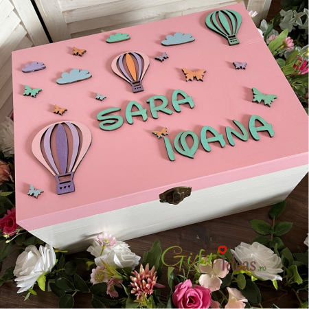 Cutie cufar amintiri personalizat, Baloane colorate [3]