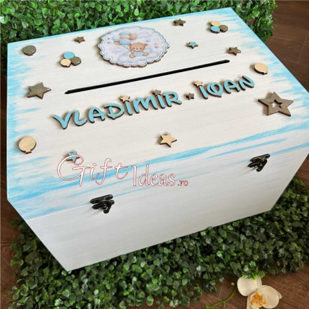 Cutie de dar, cufar amintiri personalizat, Ursuletul cu baloane [3]