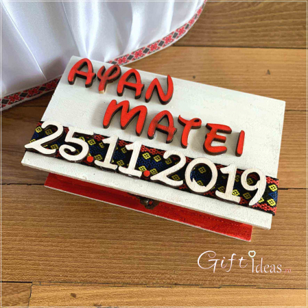 cutii personalizate - Cutiuta cruciulite mot amintiri motive traditionale