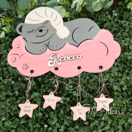 Craciun - Decoratiune camera, nume bebe, Ursuletul somnoros