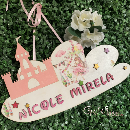 Decoratiune camera, personalizata, Printesa la castel [1]