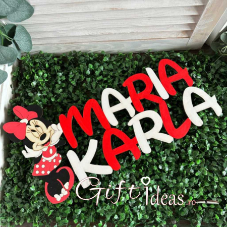 Nou nascut - Decoratiune Minnie Mouse personalizata