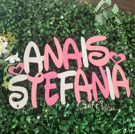 ANIVERSARI - Decoratiune lemn personalizata cu nume