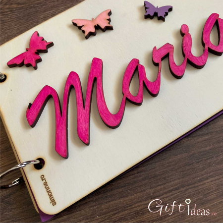 Guest book, caiet de amintiri, personalizat, fluturasi [1]