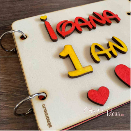 Guest book botez coperti de lemn, Inimioare [2]