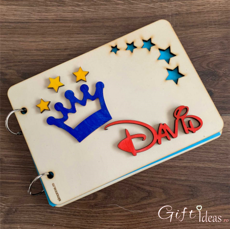 Cadouri BOTEZ - Guest book botez coperti de lemn, Little Prince