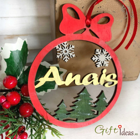 Decoratiune Glob Craciun personalizat cu nume [1]