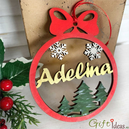 Decoratiune Glob Craciun personalizat cu nume [2]