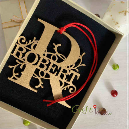Decoratiune monograma si nume personalizat, gold [1]