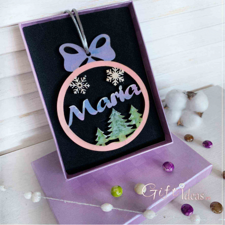 Craciun - Decoratiune Glob Craciun personalizat, pastel
