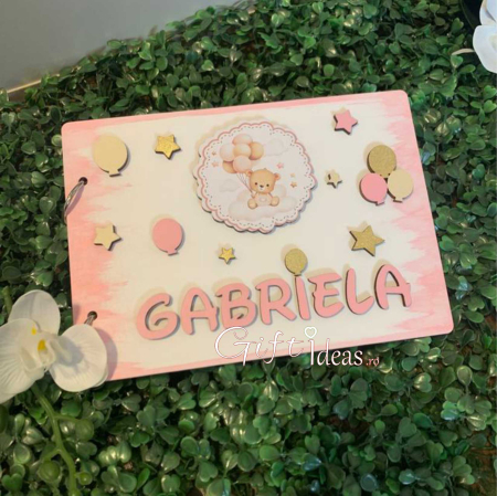 COPII - Guestbook, caiet amintiri personalizat Ursulina cu baloane