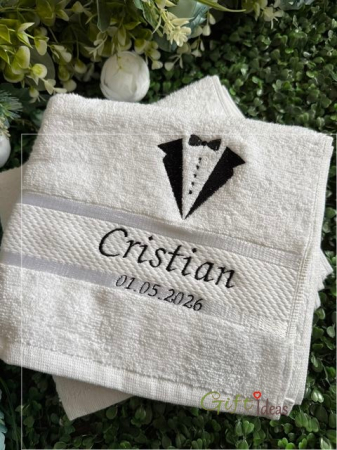 pentru EL - Prosop personalizat pentru EL, groom