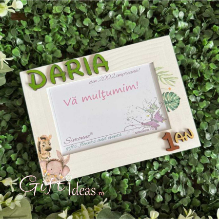 Craciun - Rama foto personalizata Animalute "Wild One"