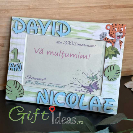 Craciun - Ramă foto personalizată Baby Animals
